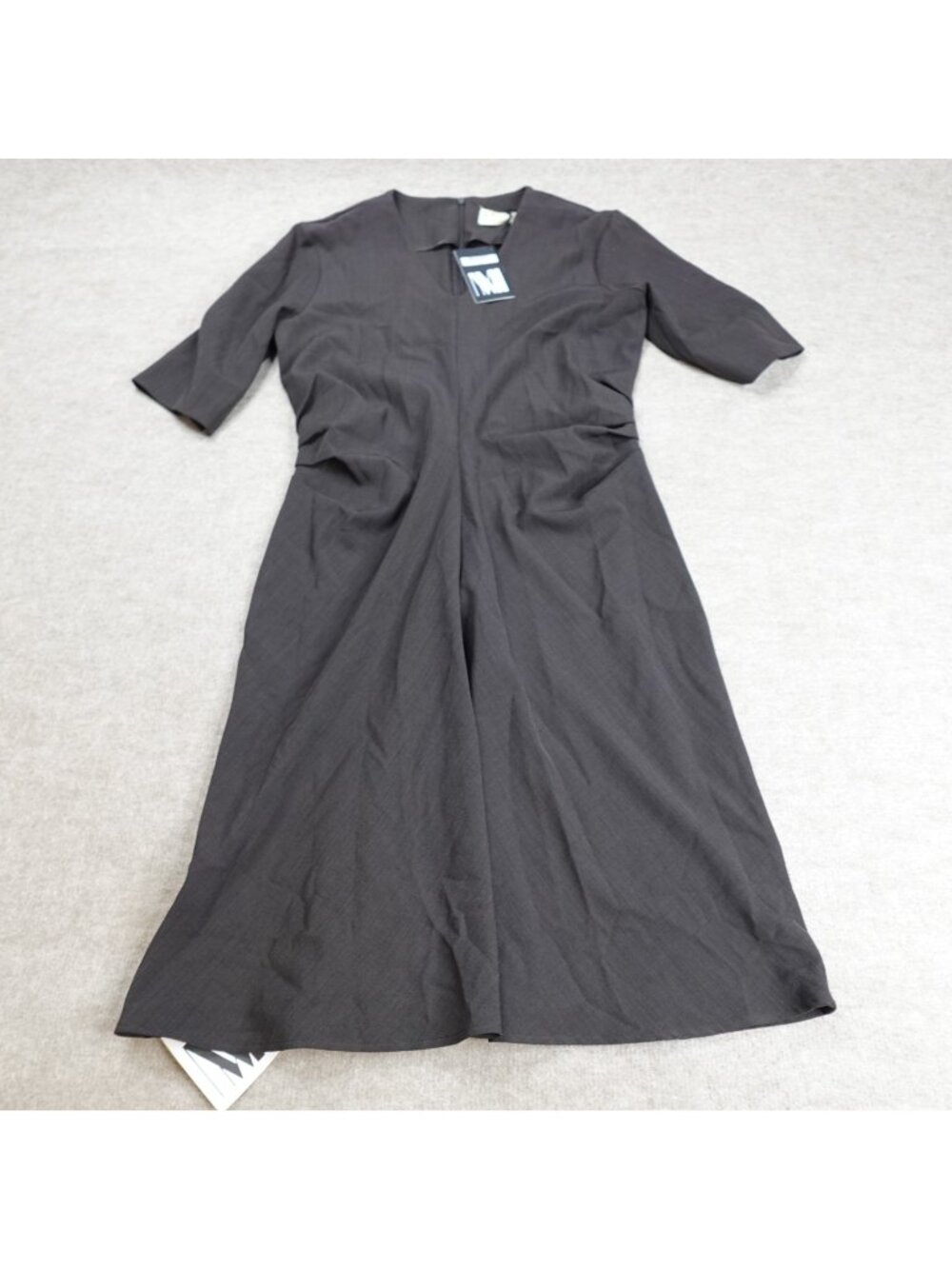 M.M. Lafleur Womens Dress 8 Brown Caroline 3/4 Sleeve V-Neck Truffle NEW